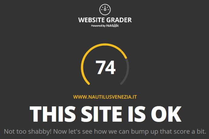 Web site grader Nautilus Venezia
